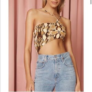 Snakeskin print bodysuit